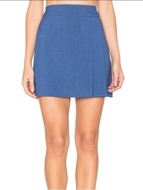 Alice + Olivia royal sapphire blue pleated mini skirt size 2